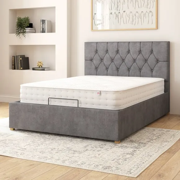 Adjustable Bed with Remote - Steel, Velvet