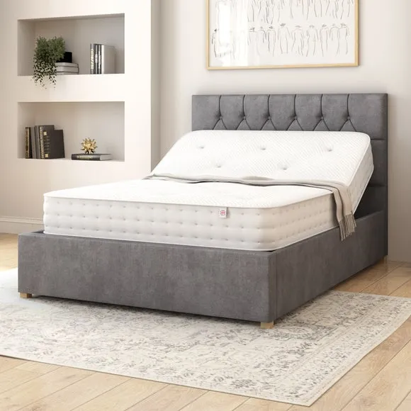 Adjustable Bed with Remote - Steel, Velvet