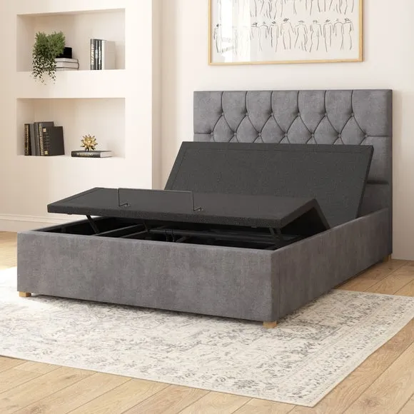 Adjustable Bed with Remote - Steel, Velvet