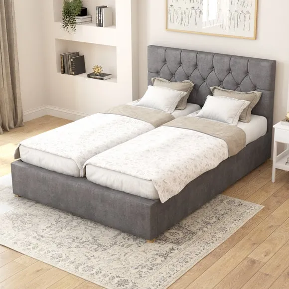 Adjustable Bed with Remote - Steel, Velvet