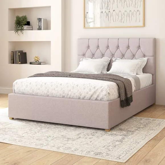 Electronic Adjustable Bed Frame - Grey, Linen image