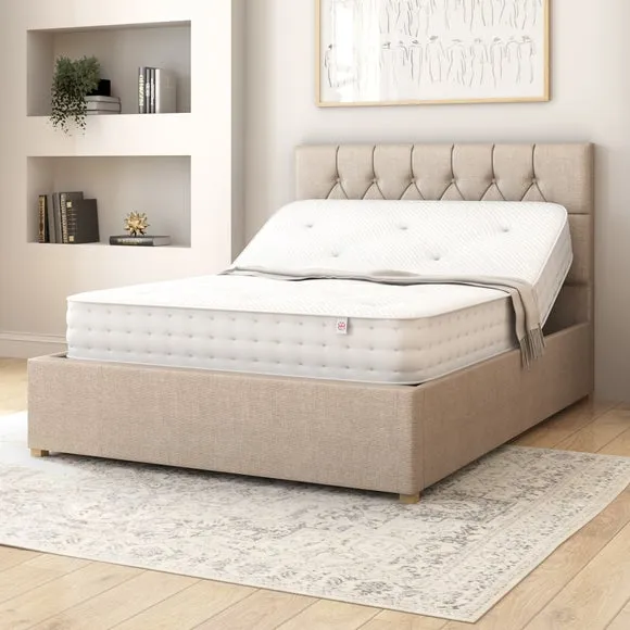 Electronic Adjustable Bed Frame - Natural, Linen