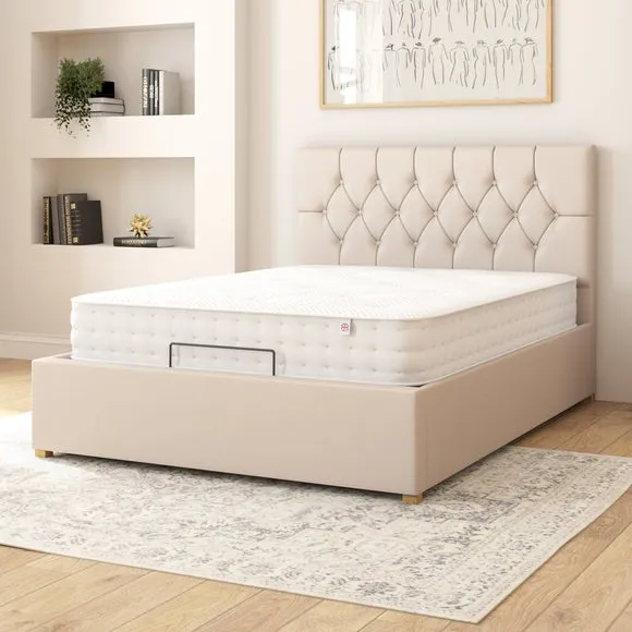 Electronic Adjustable Bed Frame - Off-White, Linen