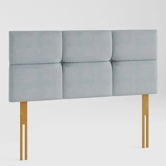 Geometric Headboard with Deep Padding - Sky, Fabric