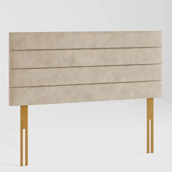 Horizontal Headboard with Padding - Beige, Linen