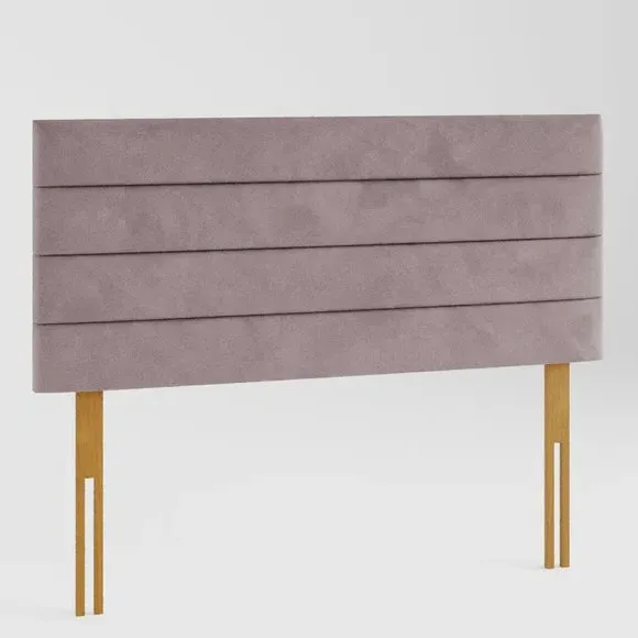 Horizontal Headboard with Padding - Blush, Velvet