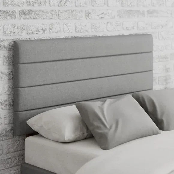 Horizontal Headboard with Padding - Grey, Linen image