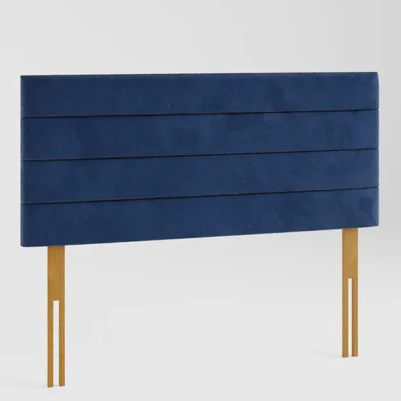 Horizontal Headboard with Padding - Navy, Velvet
