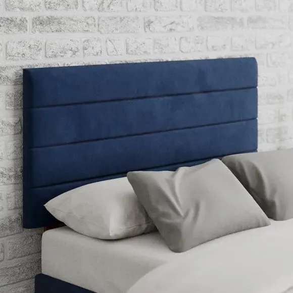 Horizontal Headboard with Padding - Navy, Velvet