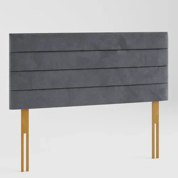 Horizontal Headboard with Padding - Steel, Velvet