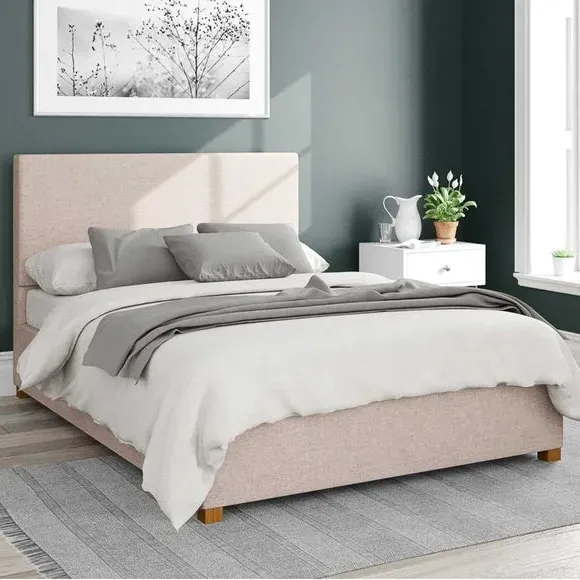 Ottoman Bed Frame with Storage - Natural, Twill