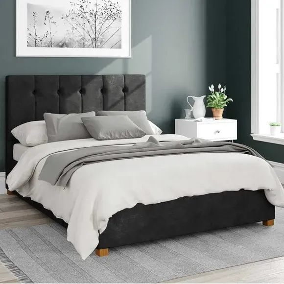 Ottoman Bed with Storage - Charcoal, Linen image