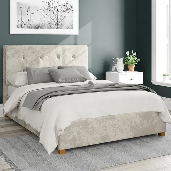 Ottoman Bed with Storage - Pearl, Velvet image
