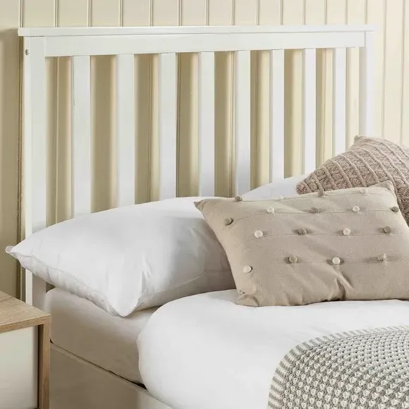 Ottoman Bed with Storage - White, Wood