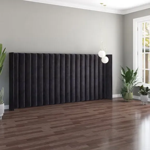Oversized Winged Headboard Freestanding - Ebony Velvet