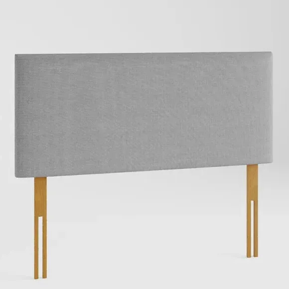 Plain Headboard with Deep Padding - Grey, Linen