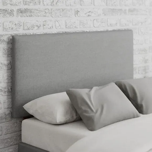 Plain Headboard with Deep Padding - Grey, Linen image