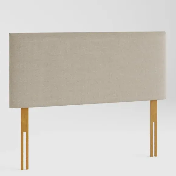 Plain Headboard with Deep Padding - Natural, Linen