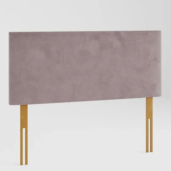 Plain Headboard with Padding - Blush, Velvet