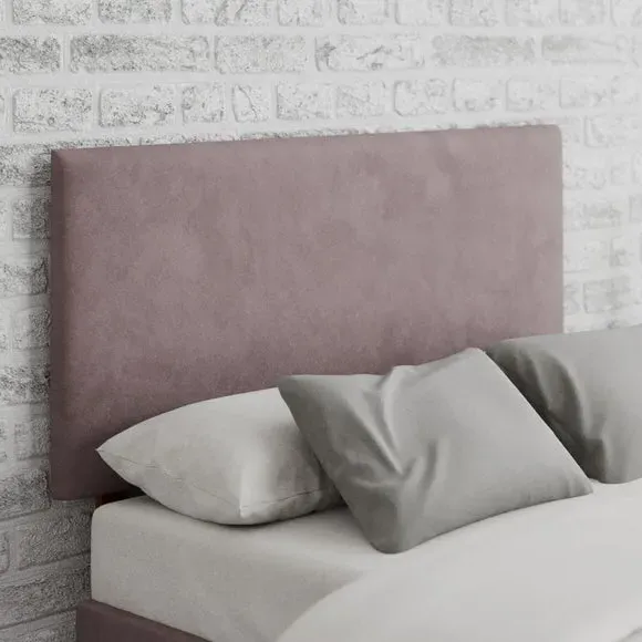 Plain Headboard with Padding - Blush, Velvet image
