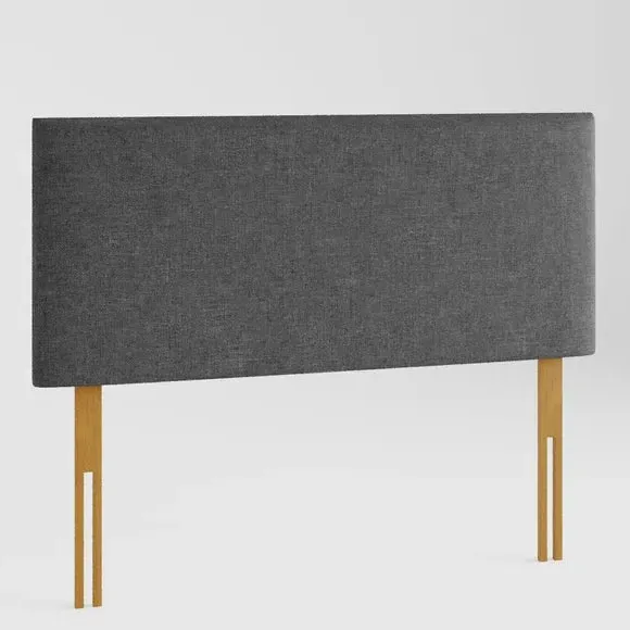 Plain Headboard with Padding - Charcoal, Twill