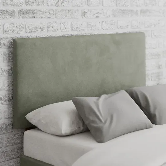 Plain Headboard with Padding - Duck Egg, Velvet