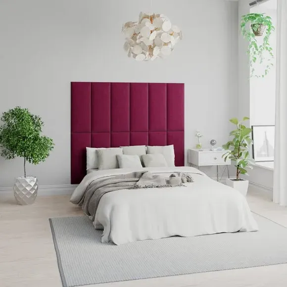 Upholstered Wall Panels with Easy Mount - Berry image