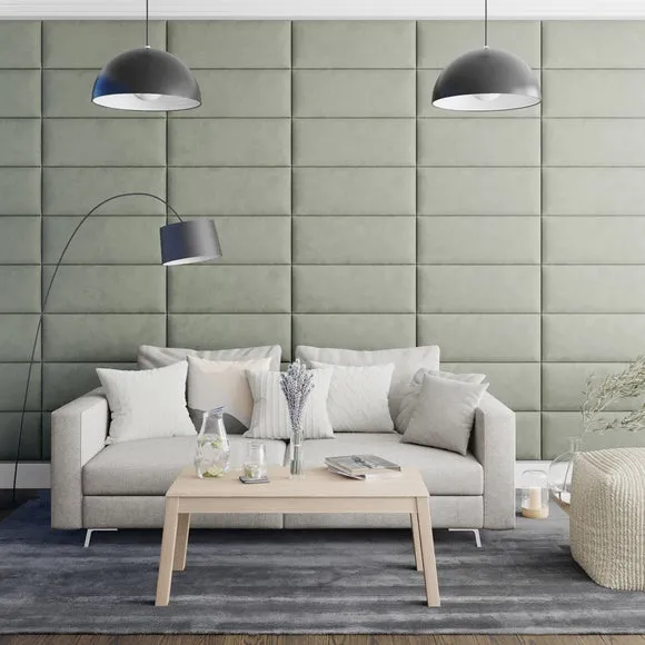 Upholstered Wall Panels with Easy Mount - Duck Egg