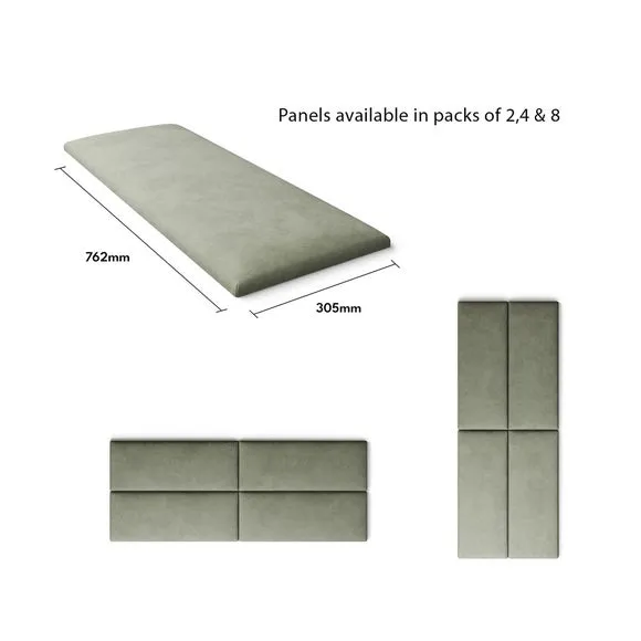 Upholstered Wall Panels with Easy Mount - Duck Egg