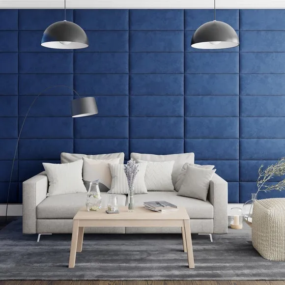 Upholstered Wall Panels with Easy Mount - Navy