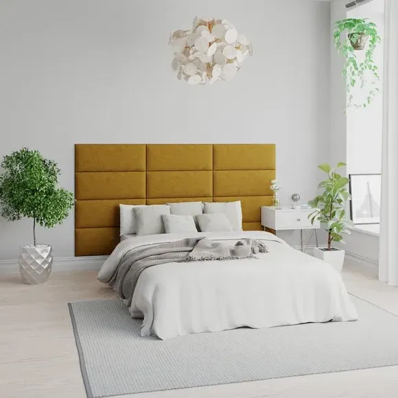 Upholstered Wall Panels with Easy Mount - Ochre