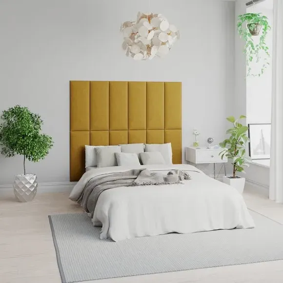 Upholstered Wall Panels with Easy Mount - Ochre