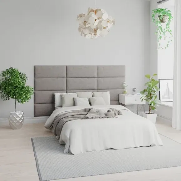 Upholstered Wall Panels with Easy Mount - Silver