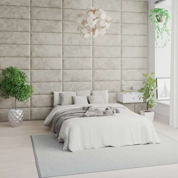 Upholstered Wall Panels with Mounting - Pearl, Velvet