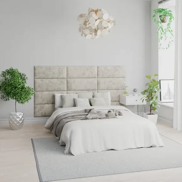 Upholstered Wall Panels with Mounting - Pearl, Velvet
