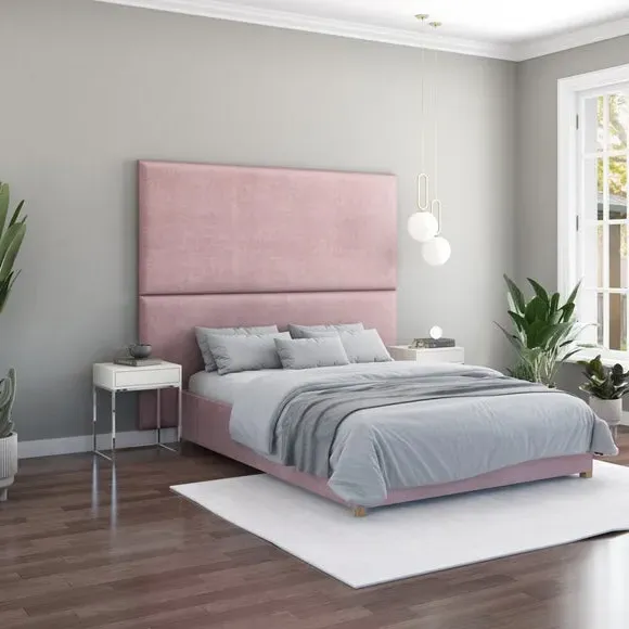 Wall Panel Headboard Dual Mount - Blush, Velvet