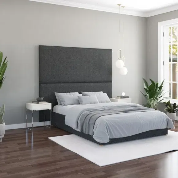 Wall Panel Headboard Dual Mount - Charcoal, Twill