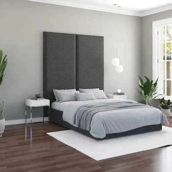 Wall Panel Headboard Dual Mount - Charcoal, Twill