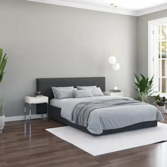 Wall Panel Headboard Dual Mount - Charcoal, Twill image