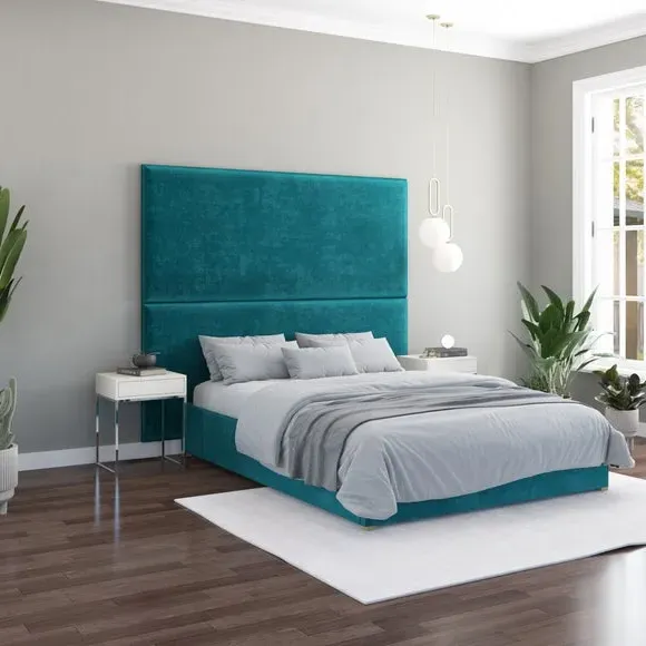 Wall Panel Headboard Dual Mount - Emerald, Velvet