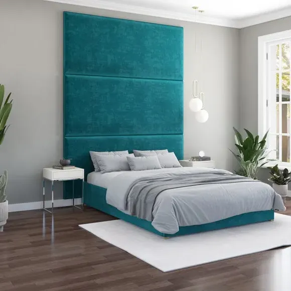 Wall Panel Headboard Dual Mount - Emerald, Velvet