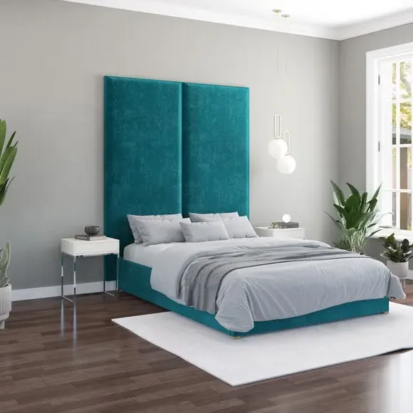 Wall Panel Headboard Dual Mount - Emerald, Velvet