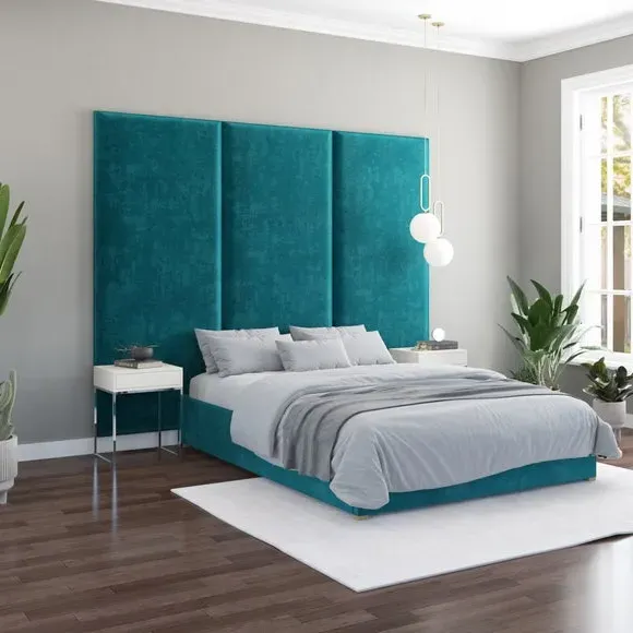 Wall Panel Headboard Dual Mount - Emerald, Velvet