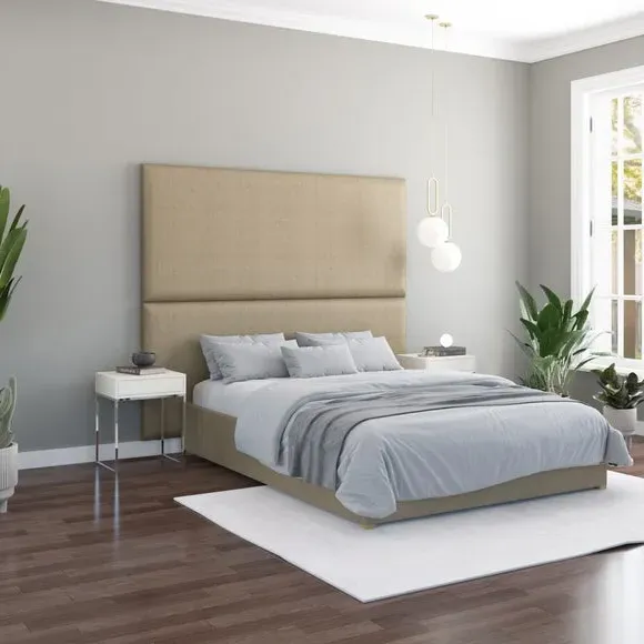 Wall Panel Headboard Dual Mount - Natural, Linen