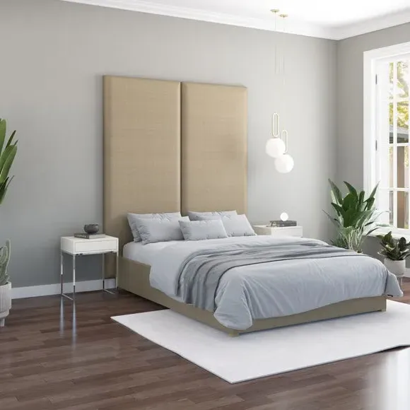 Wall Panel Headboard Dual Mount - Natural, Linen