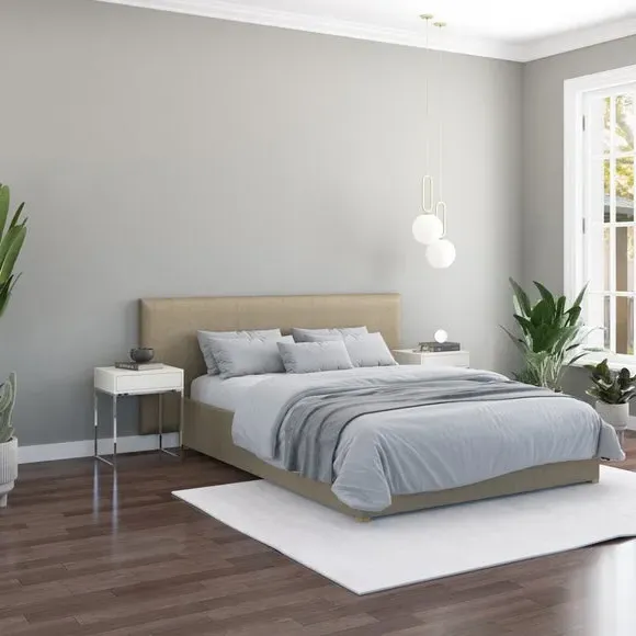 Wall Panel Headboard Dual Mount - Natural, Linen image