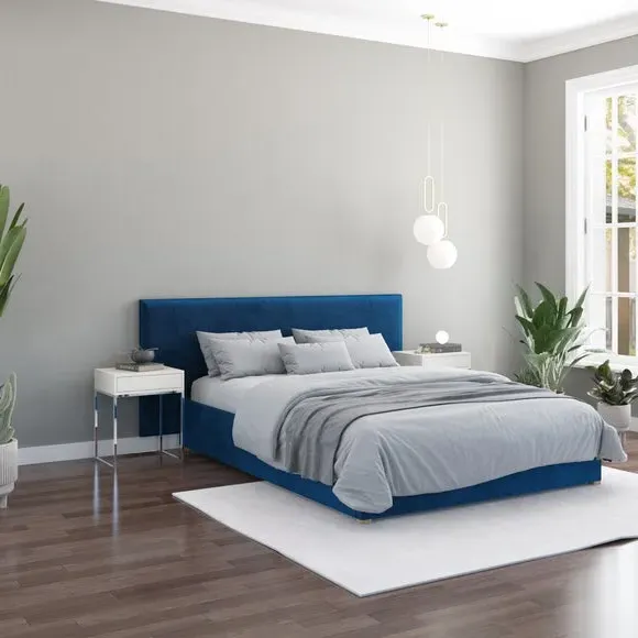 Wall Panel Headboard Dual Mount - Navy, Velvet