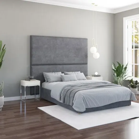 Wall Panel Headboard Dual Mount - Steel, Velvet