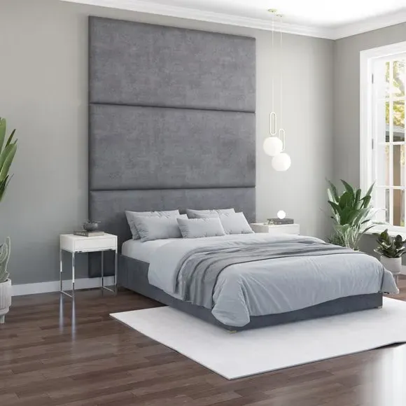Wall Panel Headboard Dual Mount - Steel, Velvet