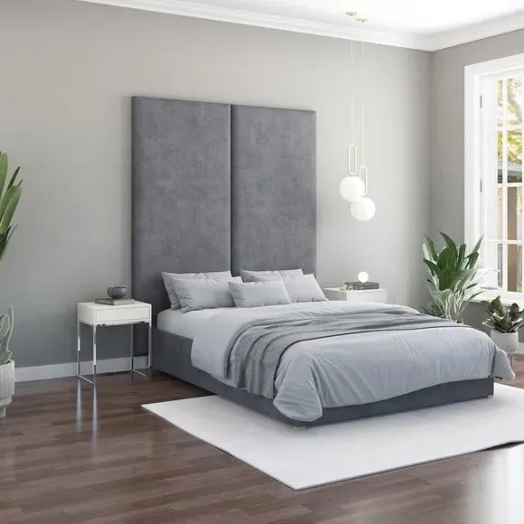 Wall Panel Headboard Dual Mount - Steel, Velvet